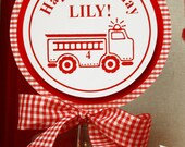 RED FIRETRUCK Printable Welcome Sign - Boy or Girl Il_170x135