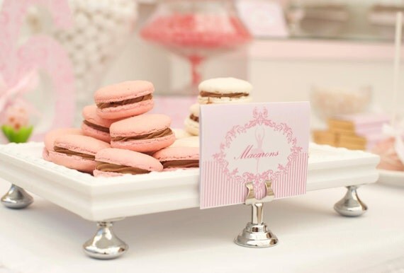 PINK DAMASK BALLERINA Printable Tent Cards Il_570xn