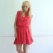 Red Polka Dot Mini Dress Vintage 80s Sleeveless Summer Dress LARGE L