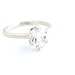 White Topaz Ring Sterling Silver Oval Cut April Birthstone Ready to ship size 7