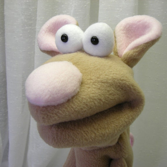 Items similar to Melvin Mouse Hand Puppet (moving mouth) on Etsy