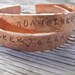 Hand stamped cuff bracelet 3/8 inch copper ONE bracelet stamped with your choice of words-symbols