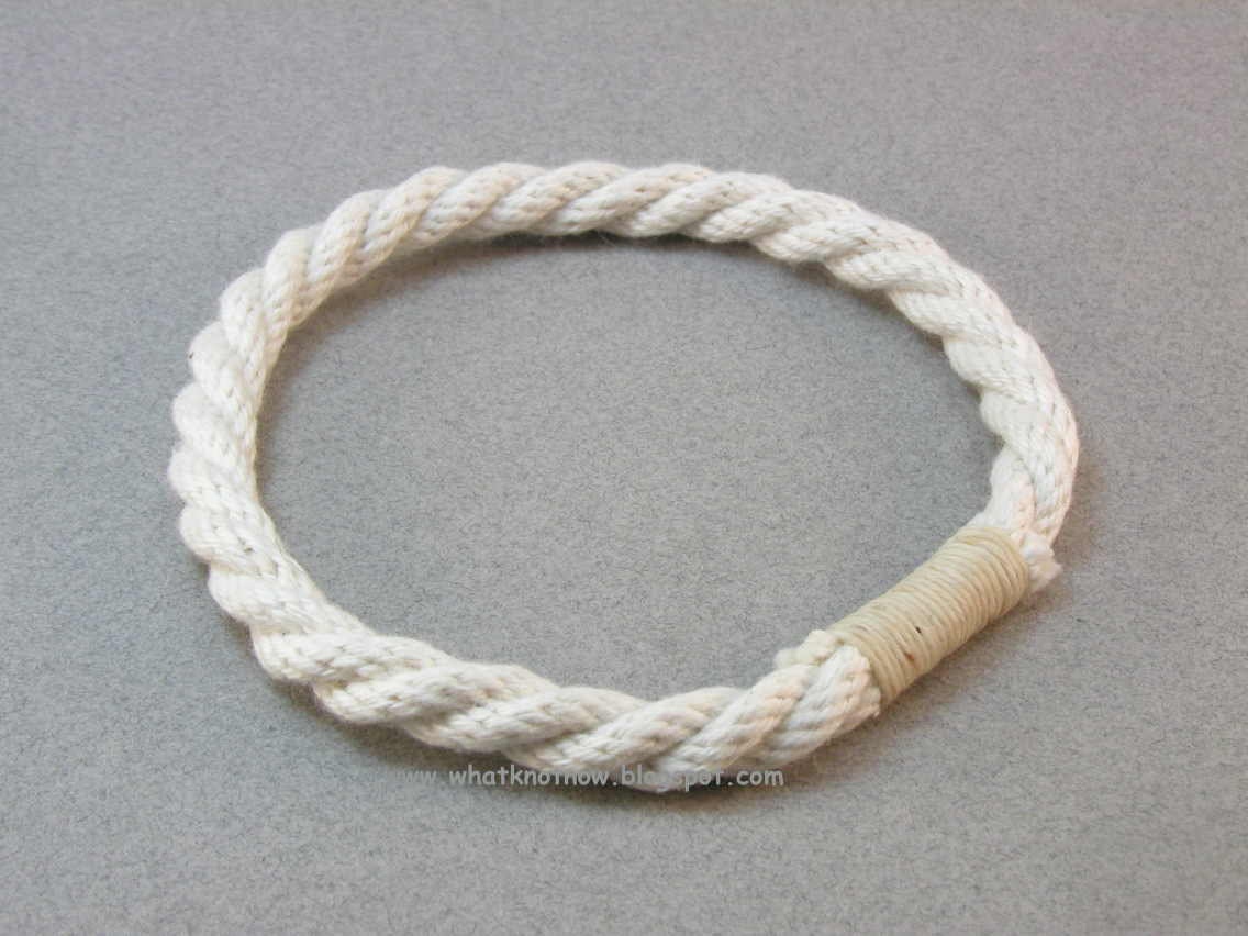 white cotton grommet rope bracelets with tan whipping 2500