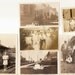 6 vintage photo lot Little Girl with Toy Doll in Yard Child Babydoll