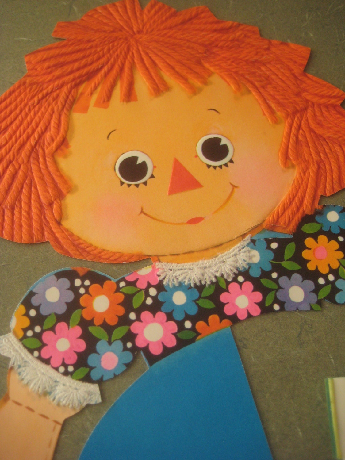RESERVED FOR F Vintage Paper Centerpiece, Raggedy Ann Party Decoration, Table Decor by Hallmark