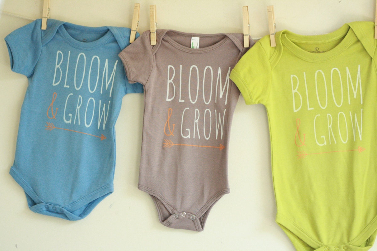 Bloom & Grow - organic cotton screenprint onepiece