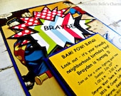 Bang...Ka-Pow...Blam...Comic Party Invitations...Set of 10 invitations Il_170x135