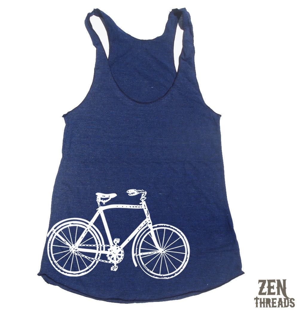 Womens Vintage BIKE american apparel Tri-Blend Racerback Tank Top S M L (9 Color Options)