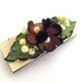 SALE Leather flower barrette with freshwater pearls Leather jewelry