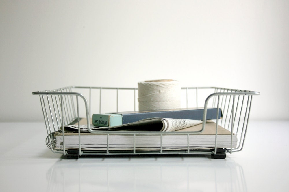 Vintage Industrial Paper Tray