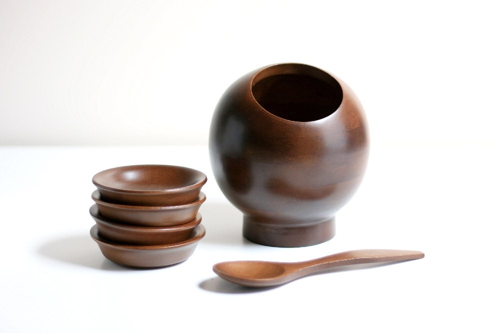 Vintage Danish Modern Hellerware Snack Set