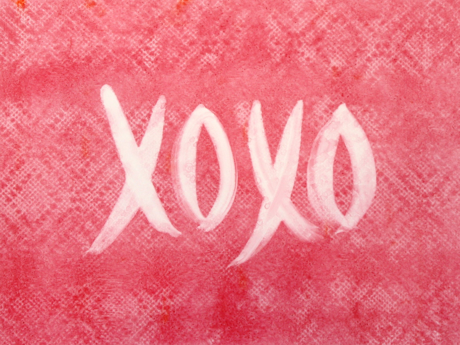 XOXO Abstract Watercolor Painting