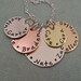Hand Stamped Necklace - Personalized Jewelry - Hand Stamped Mommy Necklace - Mixed Metal Necklace