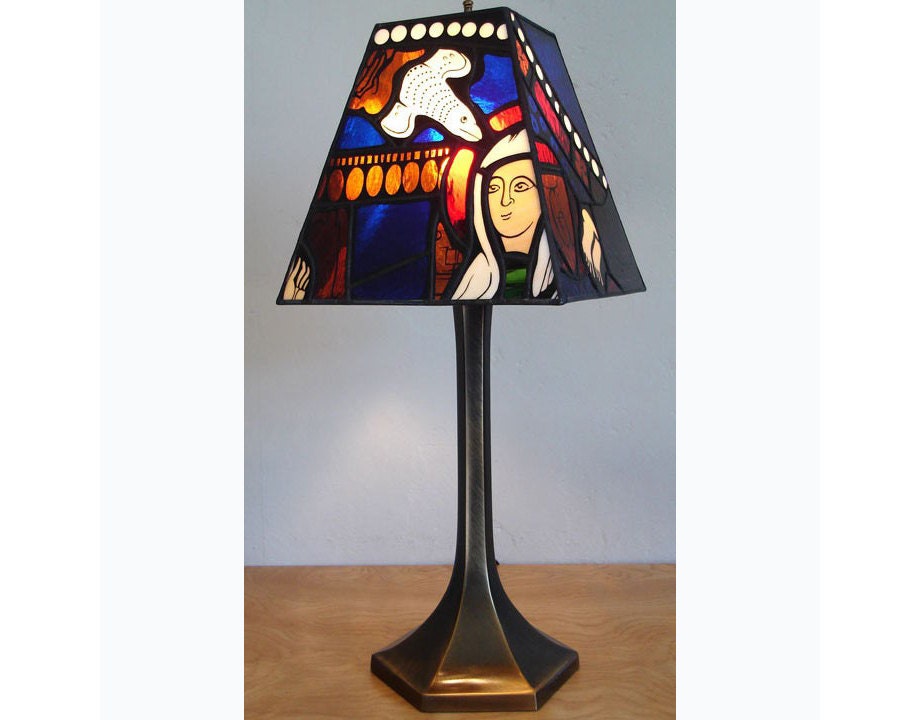 Stained Glass Lamp - St. Denis Cathedral, Paris - Table Lamp