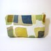 Medium Zipper Pouch -Gold, Blue, Green Shapes