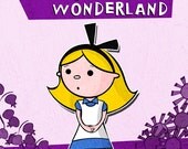 Alice in Wonderland Print 8 x 8