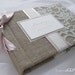 Ultrasound baby photo album -5x7 brag book burlap and lace
