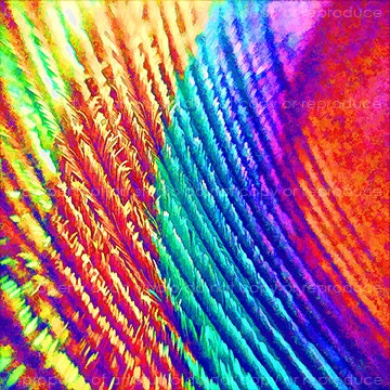 Peacock Feather- 5x5 Painted Pixels Art Metallic Canvas Textured Photograph Print - Made by artstudio54 on ETSY