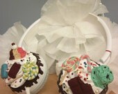 Candyland Cupcake Headphones -- READ DESCRIPTION