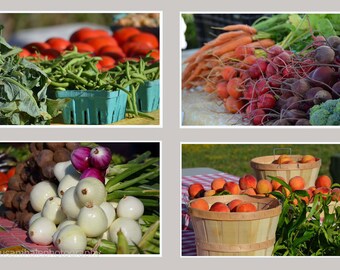 Set of Four Farmers Market - 4 x 6 photographs at a SPECIAL PRICE