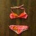 VINTAGE 60s neon beach bikini hip hugger