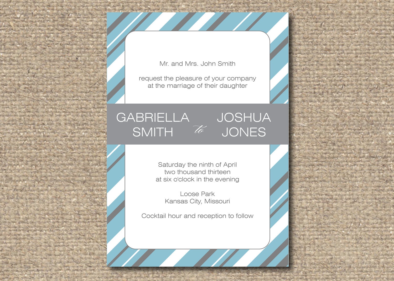 Gabriella Printable Wedding Invitation Suite