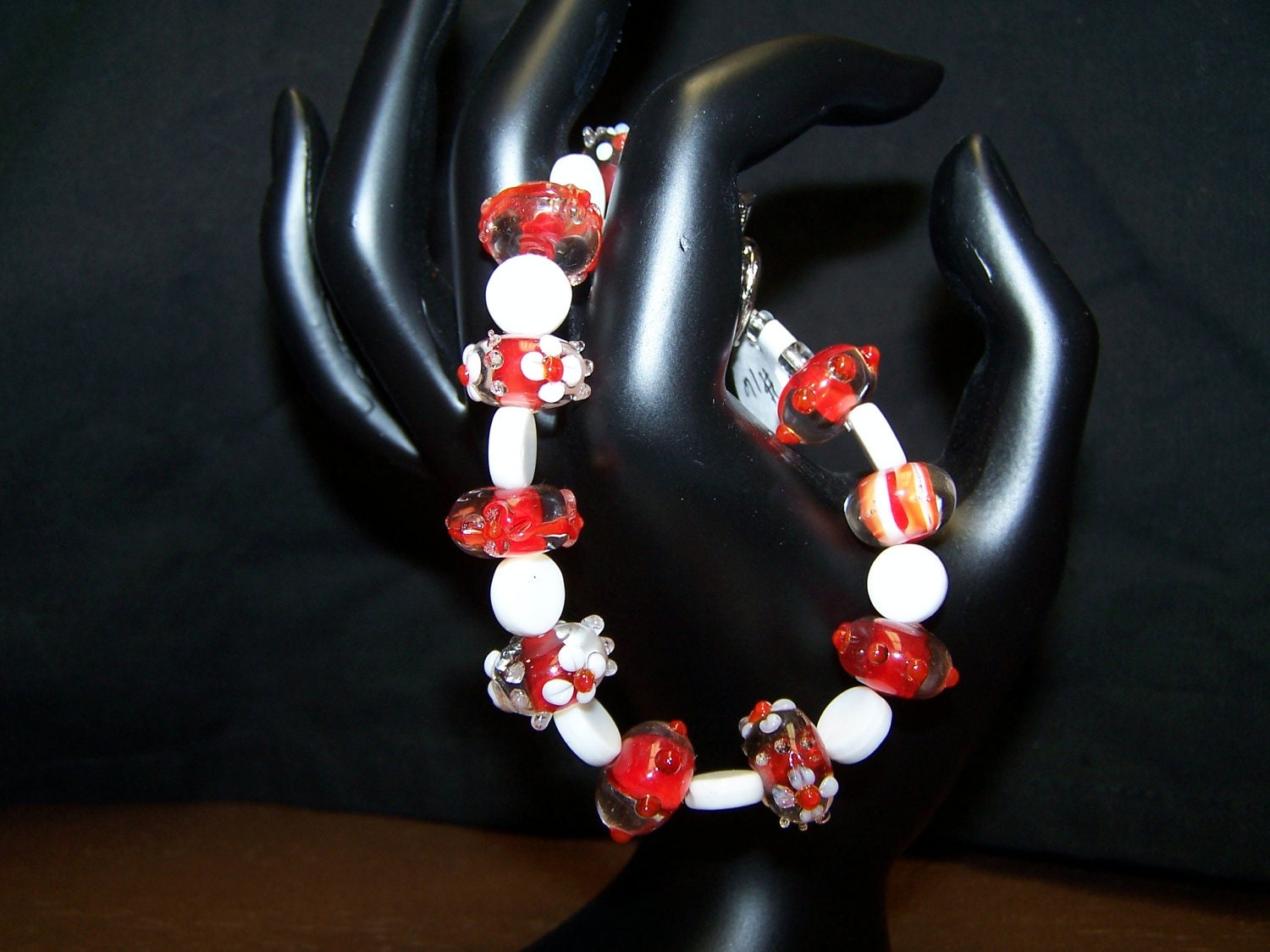 Red Lampwork Bracelet