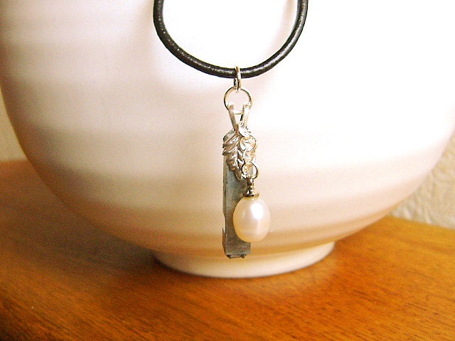 Japanese Typewriter Key Jewelry Vintage Kanji Necklace Loveable Tender