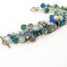 Charm Bracelet, Sea Themed Jewelry, Statement Bracelet, Mediterranean Blue