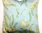 Kaufmann Toile Pillow Cover - Ocean Beach Seashells