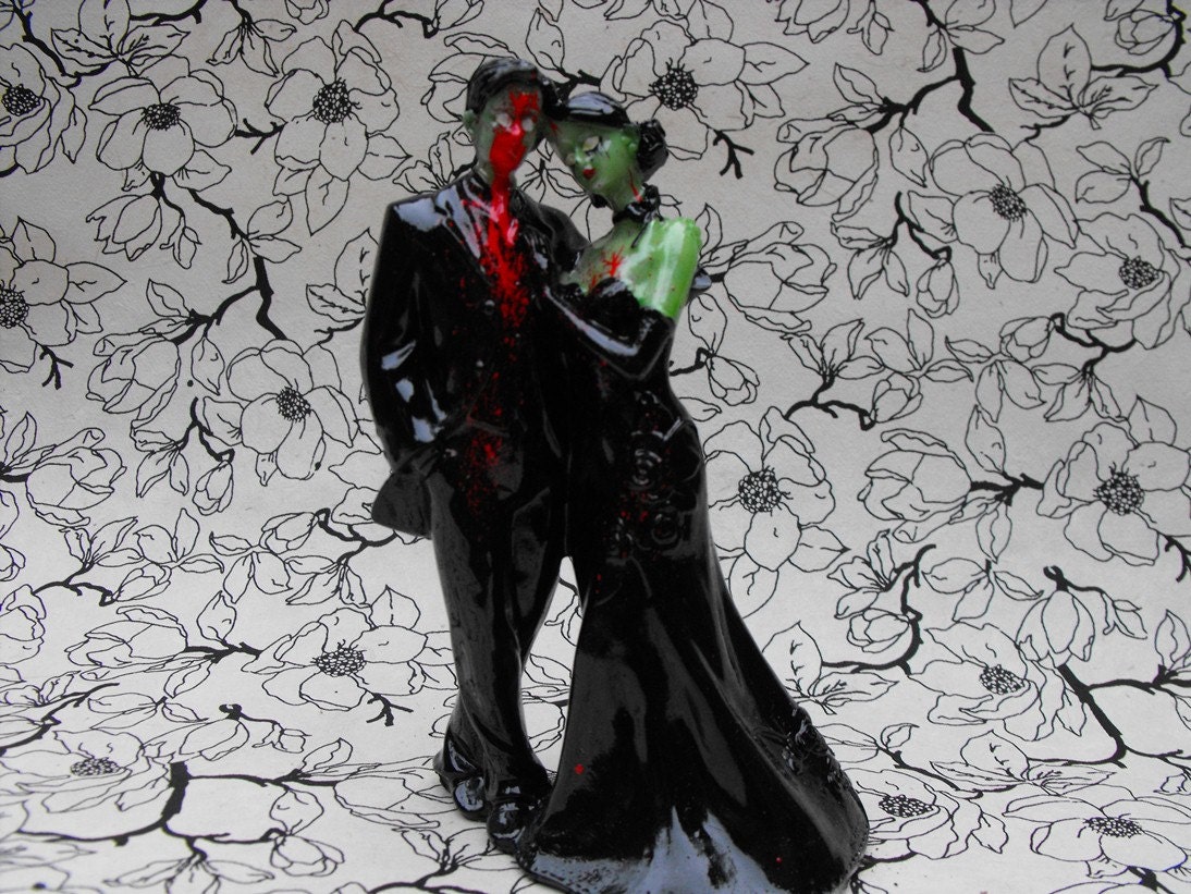Zombie Wedding Cake topper - 6 inches