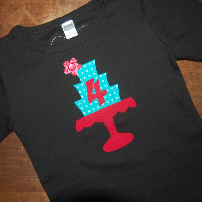 Girls birthday shirt ... Emmy Flower Vintage Cake stand tee ... girl birthday tee Il_570xn