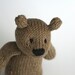 Rye Bear - Hand Knit Organic Cotton Toy Teddy, 10" tall