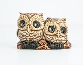Vintage Twin Owls Figurine