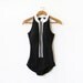 60s catalina swimsuit / vintage black and white bathing suit / 1960s one piece maillot