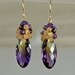 Ametrine Earrings,Imperial Topaz,Amethyst,14k Goldfill Earrings