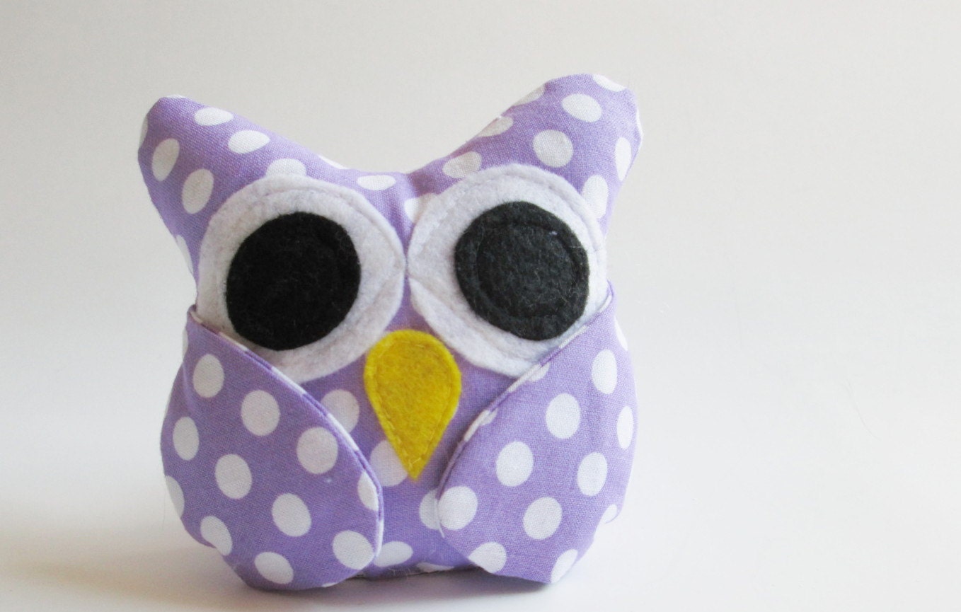 Owl stuffed toy with Rattle - Violette