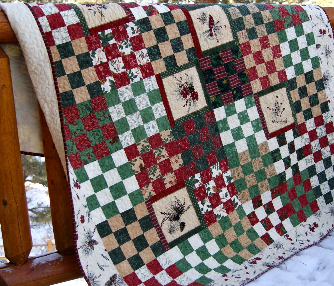 Quilt Cuddly Soft Warm Flannel Lap Throw Handmade
