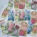 Gift Tags Vintage Floral Set with Organza Vintage Ribbon 22 pieces