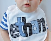Name Bib Personalized for baby in your choice of colors by Tried and True Designs on Etsy - TriedAndTrueDesigns