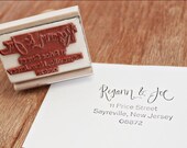 Calligraphy Names Return Address Stamp