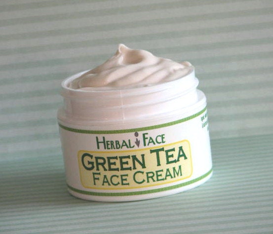 GREEN TEA Face Cream, .5 oz sample size, antioxidant rich, anti-aging formula, all natural ingredients perfect for sensitive skin