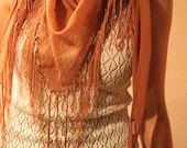 sheer tassel scarf
