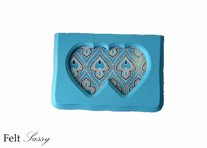 Refurbished Jewelry Box Small - Double Heart - by FeltSassy