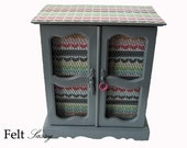 Refurbished Jewelry Box Large - Grey Multi Chevron - by FeltSassy