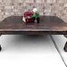 Vintage - Upcycled - Rustic Industrial Farmhouse - Large Wooden Coffee Table - Claw Ball Feet - Country CHIC