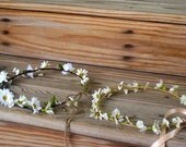 Country Bride Headwreath Daisy Flower crown 2013 Wedding Trends bridal Hair flower accessory Wildflower Hairpiece Hippie headband flowergirl