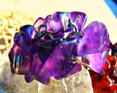 Amethyst Stone Ring Sterling Silver Wire Wrapped Chakra Jewelry Direct Checkout Statement Cocktail