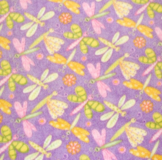 Dragonfly Fleece Fabric 1 Yard by CJsSupplies on Etsy