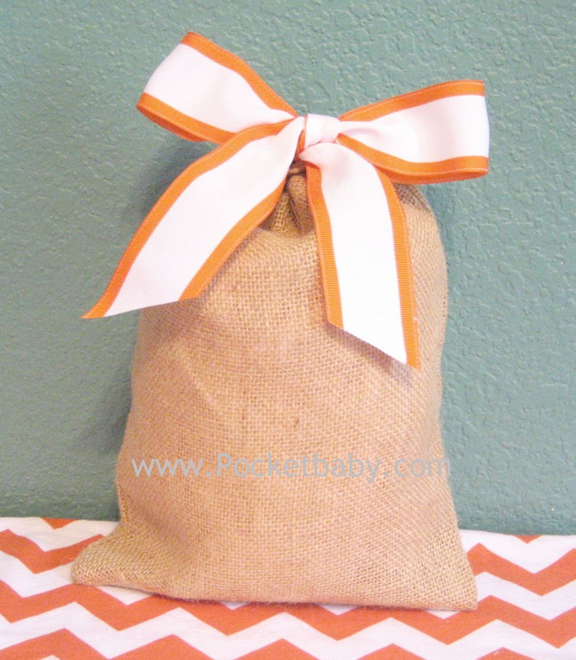 Gift Bag - Natural Jute Drawstring Bags with Bow and Card - DIY at home or assembled and mailed to you or the recipient